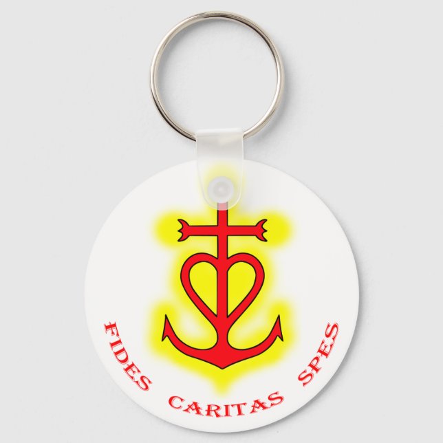 Porte-clef Croix camArgaise (Fides Caritas Spes) Nyckelring (Framsida)