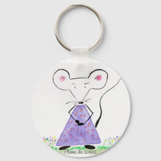 Porte clef Plume de souris au printemps Nyckelring