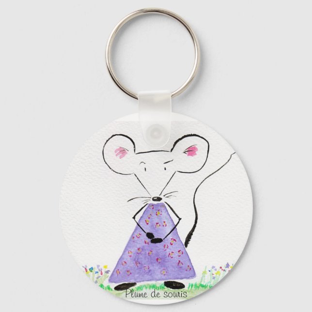 Porte clef Plume de souris au printemps Nyckelring (Framsida)