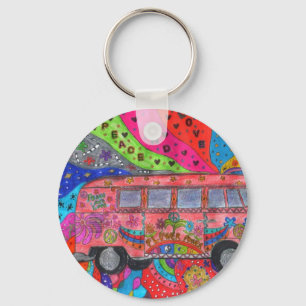 porte clef van-hippie nyckelring