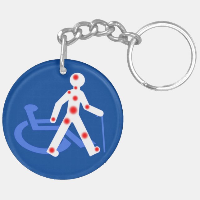 Porte-clefs Handicap invisible / Visible (Vänster Baksida)