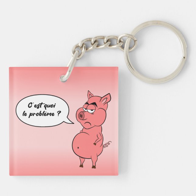 Porte-clefs Ronchon le cochon (Baksidan)
