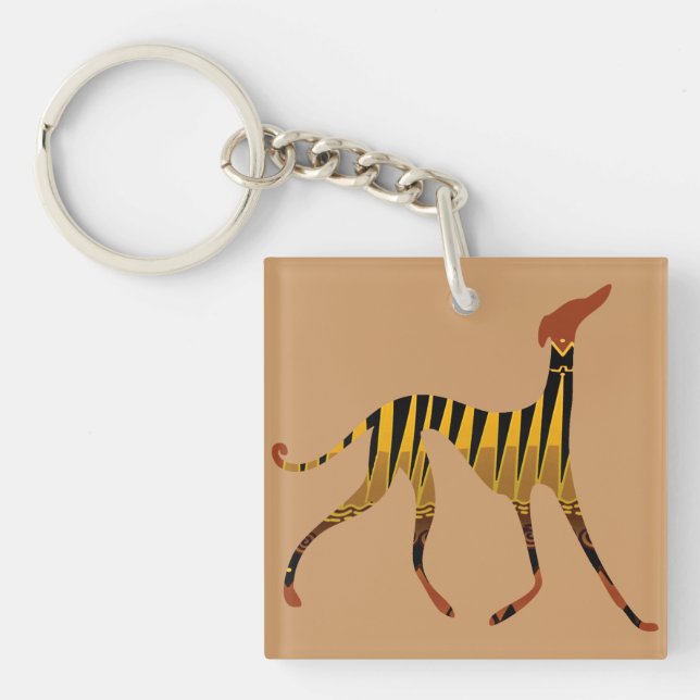 Porte clés Azawakh sable (Framsidan)