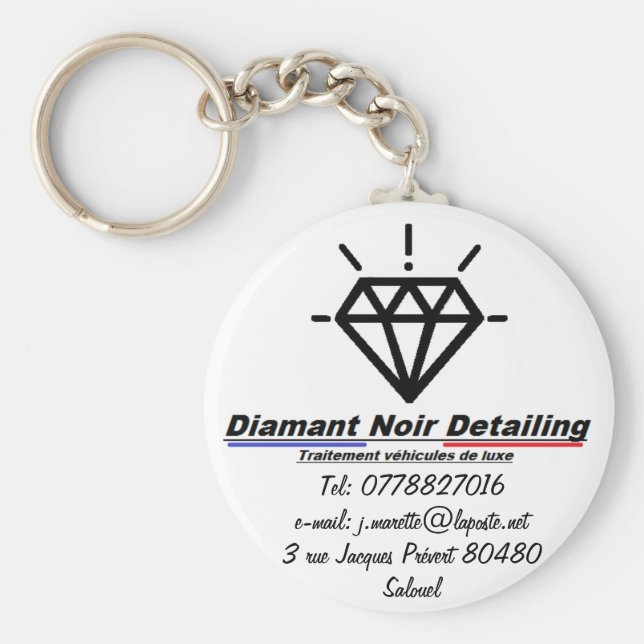 Porte clés Diamant Noir Detailing Nyckelring (Framsidan)