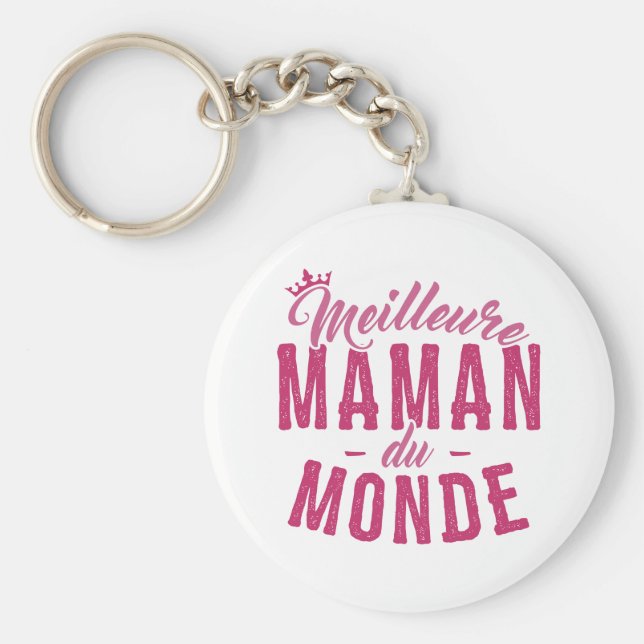 Porte-clés pour Mère - Meilleure Maman du Monde Nyckelring (Framsidan)