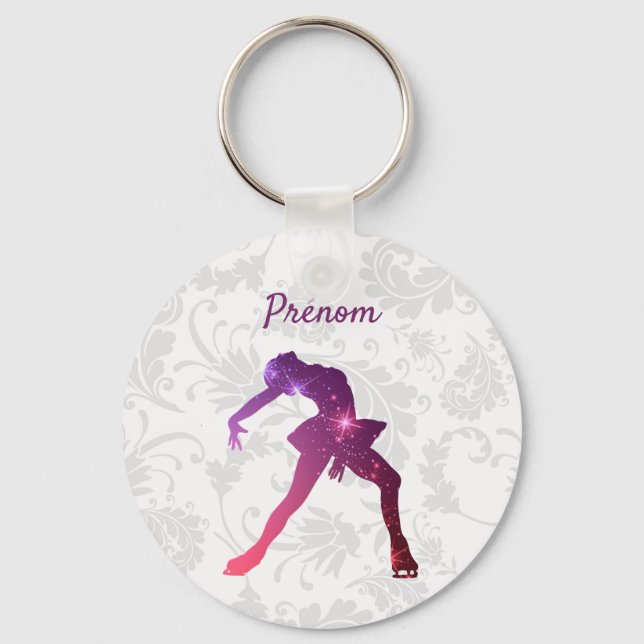 Porte-clés pour patineuse - Silhouette Ro Violet Nyckelring (Framsida)