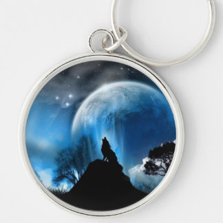 porte-clés rund silverfärgad nyckelring