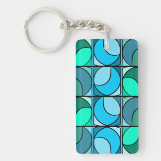 Porte-clés seventies bleu