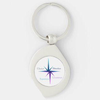 Porte-clés Swirl Silverfärgad Nyckelring