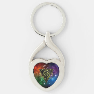 Porte-clés Vierge Zodiaque Cadeau Astrologie Twisted Heart Silverfärgad Nyckelring