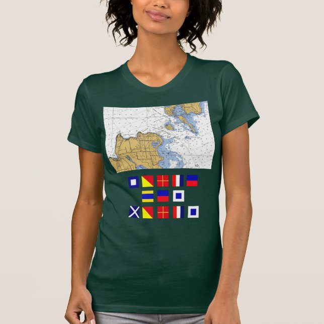 Porte Des Morts, WI-döddörr, nautisk T-tröja T-shirt (Framsida)