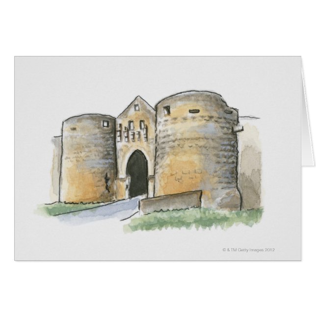 Porte des Tours, Frankrike Hälsningskort (Framsidan Horizontal)