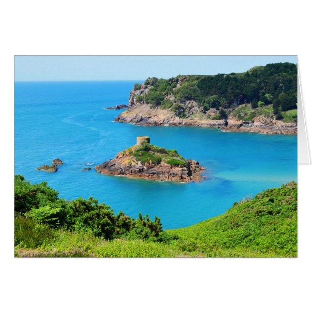 Portelet Bay, Jersey-kort Hälsningskort (Framsidan Horizontal)