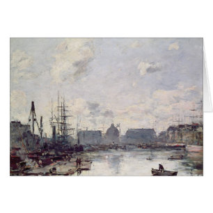 Porten av handel, Le Havre, 1892 Hälsningskort