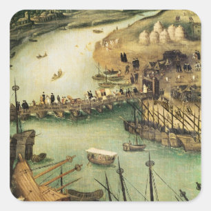 Porten av Seville, c.1590 Fyrkantigt Klistermärke