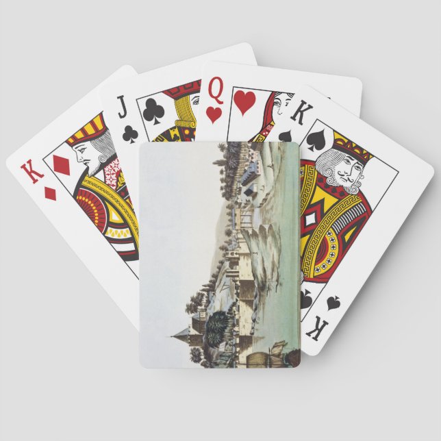 Porten och townen av Malacca, Malaysia, illustrati Kortlek (Baksidan)