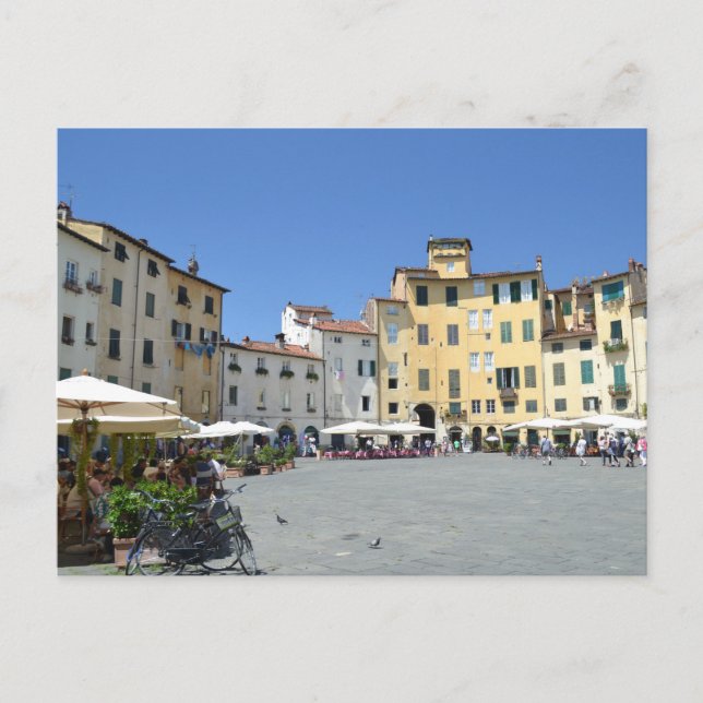 Porten Piazza dell'Anfiteatro i Lucca, Italien Vykort (Framsida)