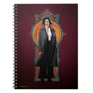 PORTENTINA GOLDSTEIN™ Art Deco Panel Anteckningsbok Med Spiral