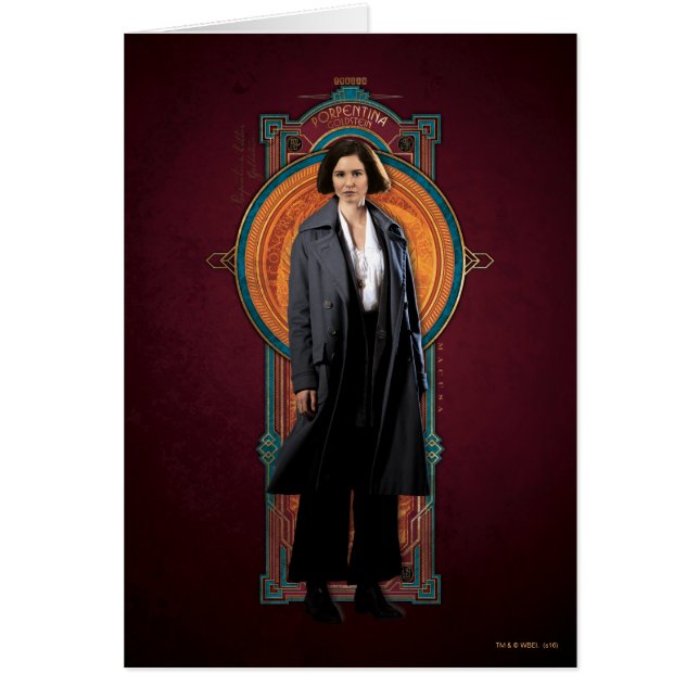 PORTENTINA GOLDSTEIN™ Art Deco Panel Hälsningskort (Framsidan)