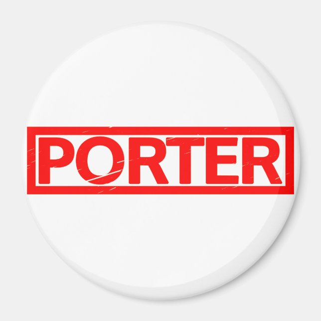 Porter Frimärke Magnet (Framsidan)