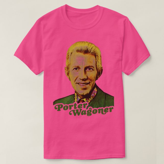 Porter Wagoner Retro Land Singer Fläkt Tribute T Shirt (Design framsida)