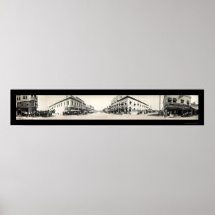 Porterville CA Streets Photo 1914 Poster