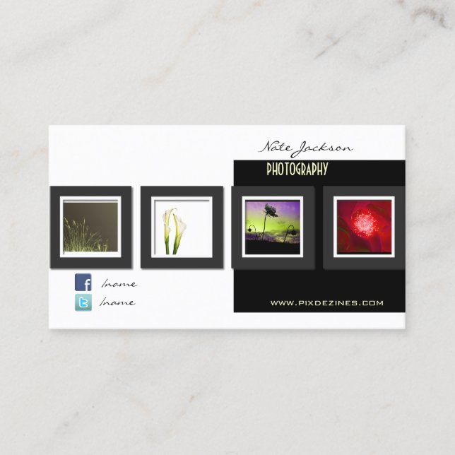 Portfolio / fotomall / DIY Visitkort (Framsida)