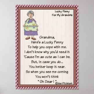 Portfolio-Grandma-Lucky Penny-Glue Penny På Poster