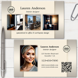 Portfolio Logotyp QR-kod Inredningsdesigner Visitkort