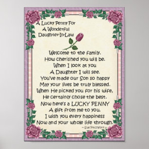 Portföljdokratt-in-law-Lucky Penny-Glue Penny Poster