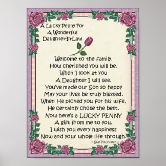 Portföljdokratt-in-law-Lucky Penny-Glue Penny Poster