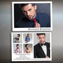 Portföljmall för fotoZed-kort för Actor-modell 6