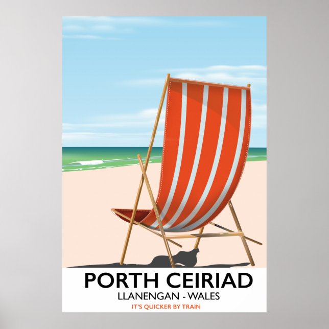 Porth Ceiriad Wales Beach Poster (Framsidan)