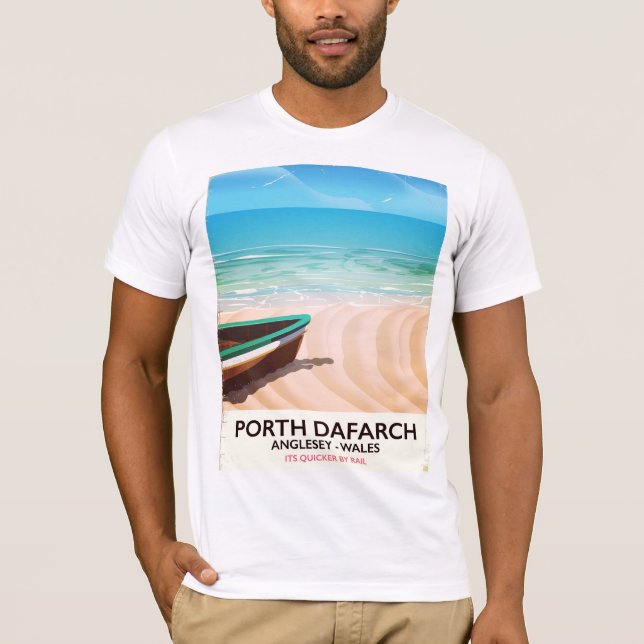 Porth Dafarch, Anglesey wales strand affisch Tee Shirt (Framsida)