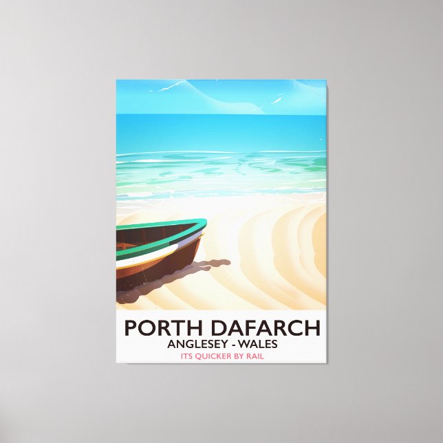 Porth Dafarch, Anglesey walesisk strandaffisch Canvastryck (Framsida)