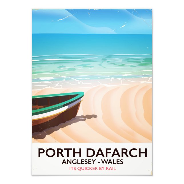 Porth Dafarch, Anglesey walesisk strandaffisch Fototryck (Framsidan)