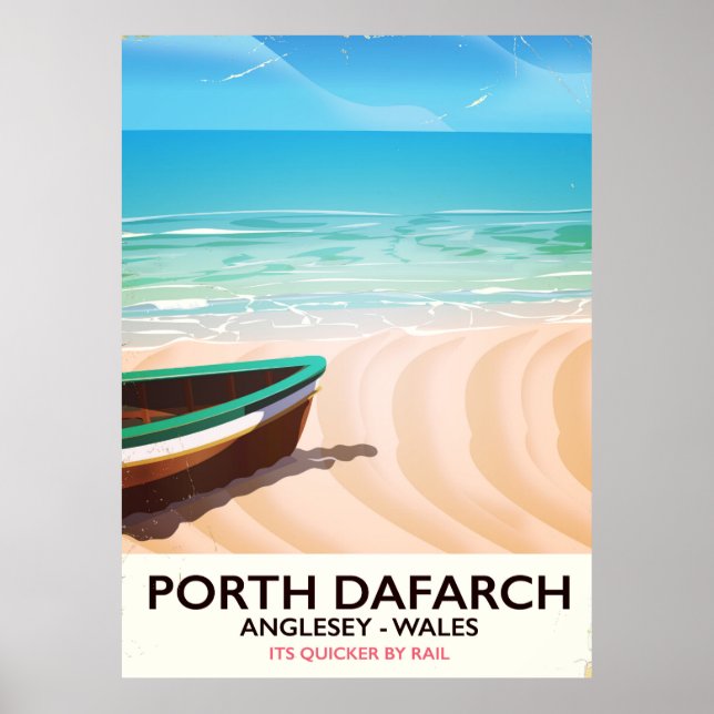 Porth Dafarch, Anglesey Welsh-stranden poster (Framsidan)