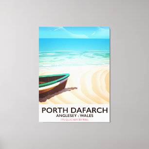 Porth Dafarch, Anglesey Welsh-stranden poster Canvastryck
