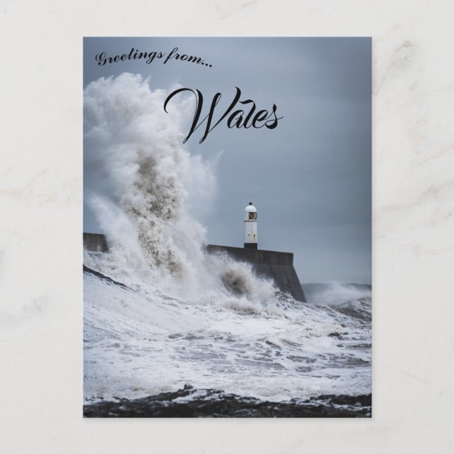 Porthcawl Lighthouse Bridgend County Borough Wales Vykort (Framsida)