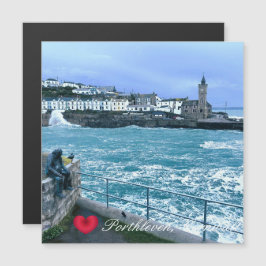 Porthleven ClockTower + Väntar på fiskskulptur