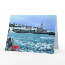 Porthleven Clocktower + Waiting for Fish Skulptur