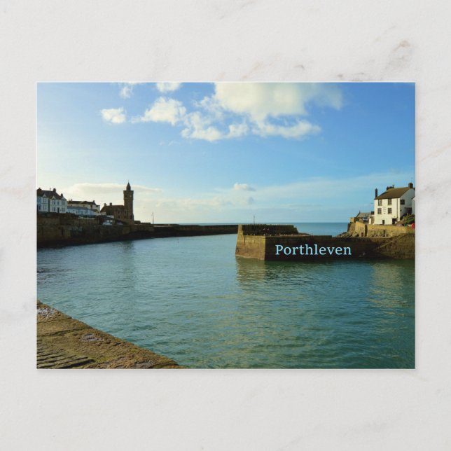 Porthleven Cornwall England Hamnmur Vykort (Framsida)
