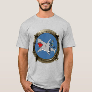Porthole View a SCUBA Diver Riding a Shark URM T Shirt