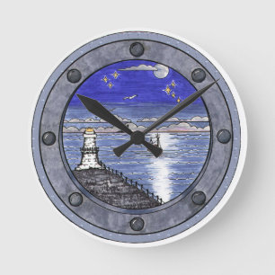 "Porthole's Wall Clock Rund Klocka