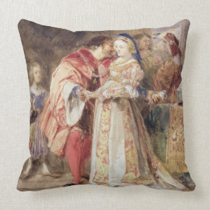Portia och Bassanio, c.1826 (w/c, brunt bläck, Kudde