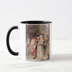 Portia och Bassanio, c.1826 (w/c, brunt bläck, Mugg