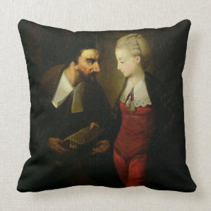 Portia och Shylock från "köpmannen av Venedig" A Kudde