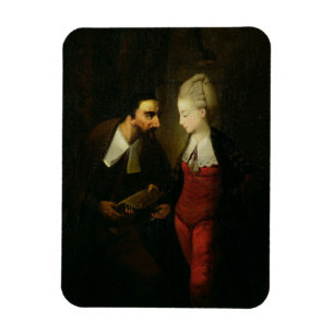 Portia och Shylock från "köpmannen av Venedig" A Magnet