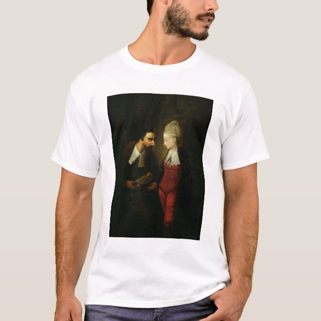 Portia och Shylock från "köpmannen av Venedig" A Tee Shirt (Framsida)