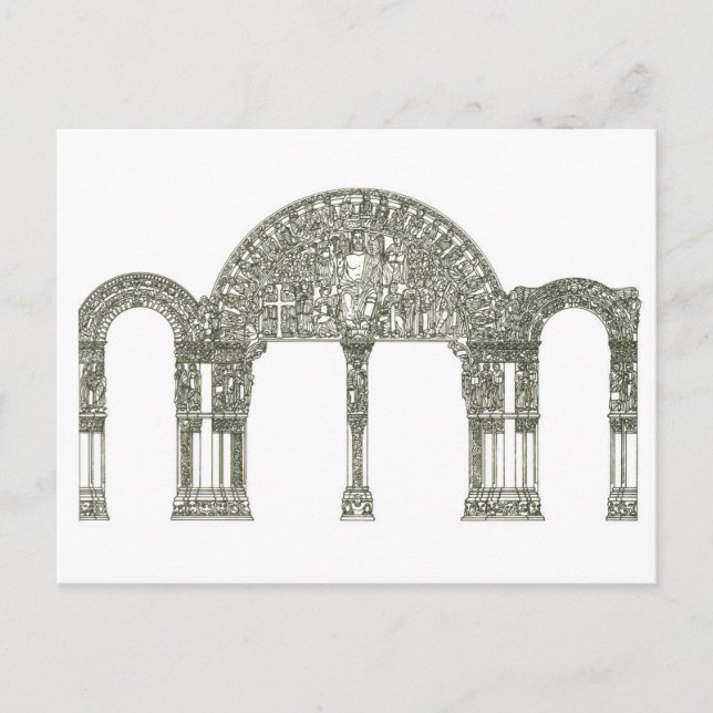 Portico de la Gloria. Santiago de Compostela Vykort (Framsida)